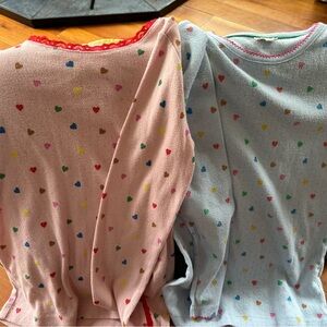 2 mini Boden pointelle long sleeve shirts size 9-10